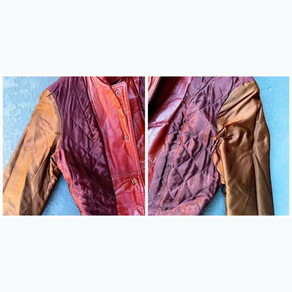 Vintage 70’s Long Leather Trench Coat Penny Lane Oxblood Belted Maxi Boho Jacket - Picture 14 of 17